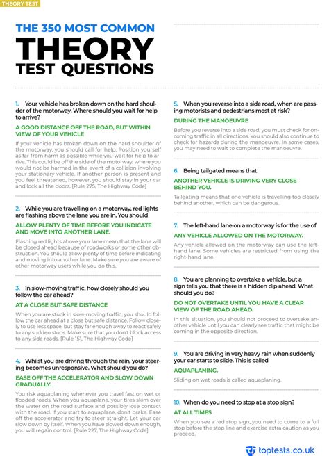 is the theory test hard|theory test cheat sheet.